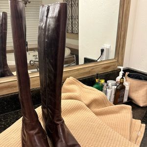 Leather winter tall boots